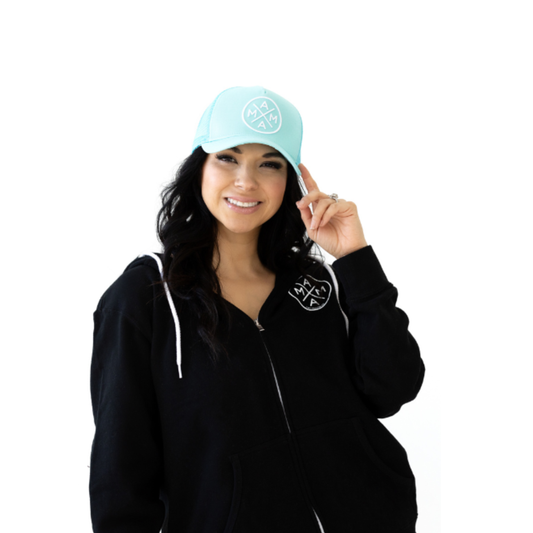 The Mama X™ Brand - Mama X™ Premium Canvas Trucker Hat - Mint