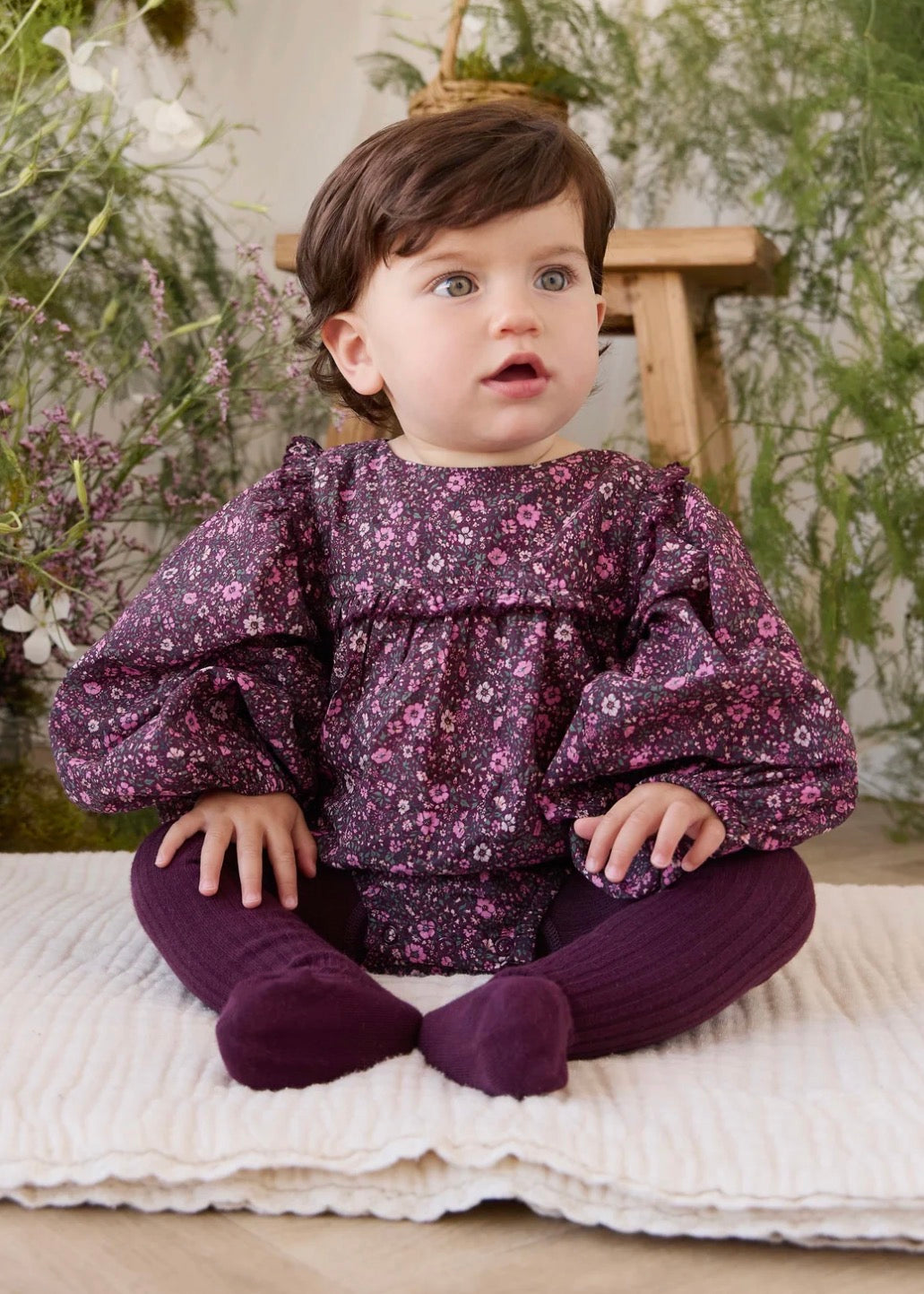 Jamie Kay - Organic Cotton Frances Playsuit - Flora Fig