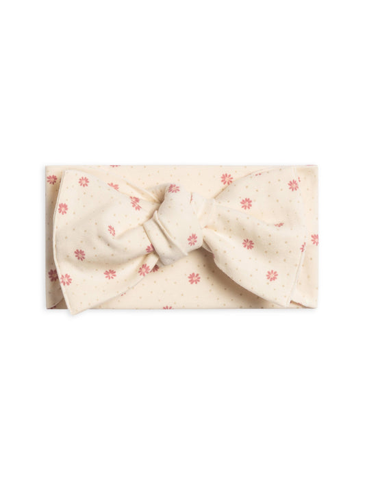 Colored Organics - Organic Baby Hattie Knot Bow Wrap - Carla Floral / Punch
