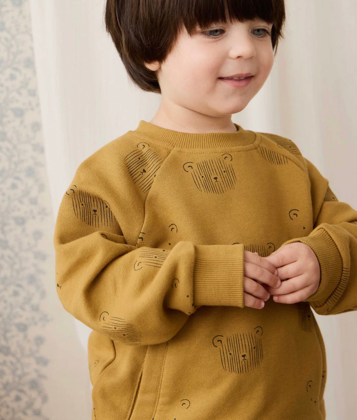 Jamie Kay - Organic Cotton Henry Sweatshirt - Buckwheat Teddy Face