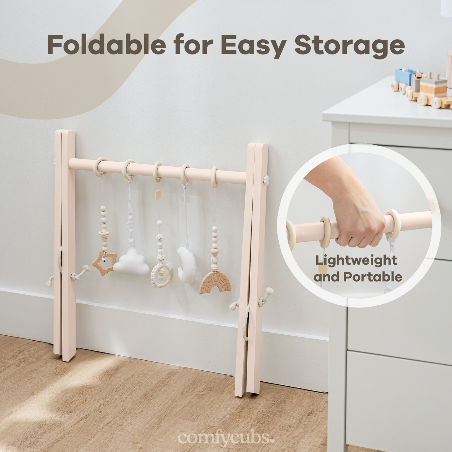 Comfy Cubs - Wooden Baby Play Gym, Baby Activity Gym by Comfy Cubs
