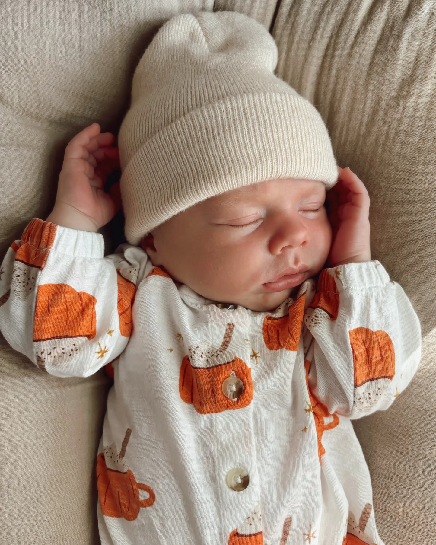 SIIX Collection - Pumpkin Mug / Organic Long Sleeve Bay Jumpsuit