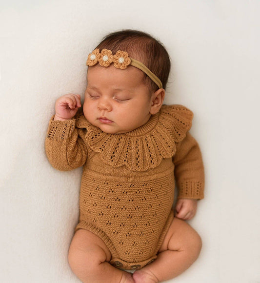 OLIVE & CRADLE - Tan Zori Romper