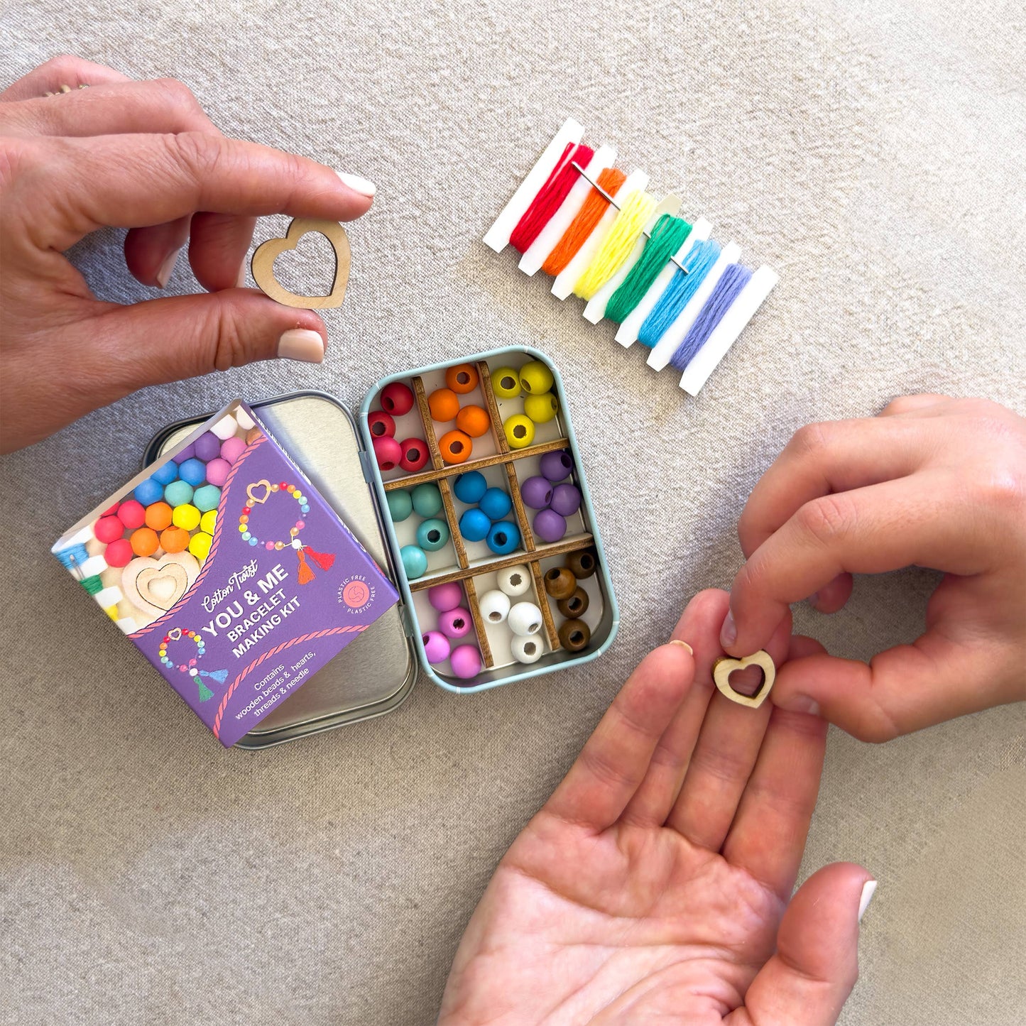 Cotton Twist (WE PREPAY ALL USA DUTIES) - 'You and Me' Bracelet Gift Kit