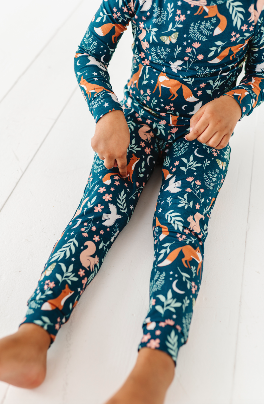 Bird & Bean® - Kids Bamboo Pajamas - Woodland - Alice 