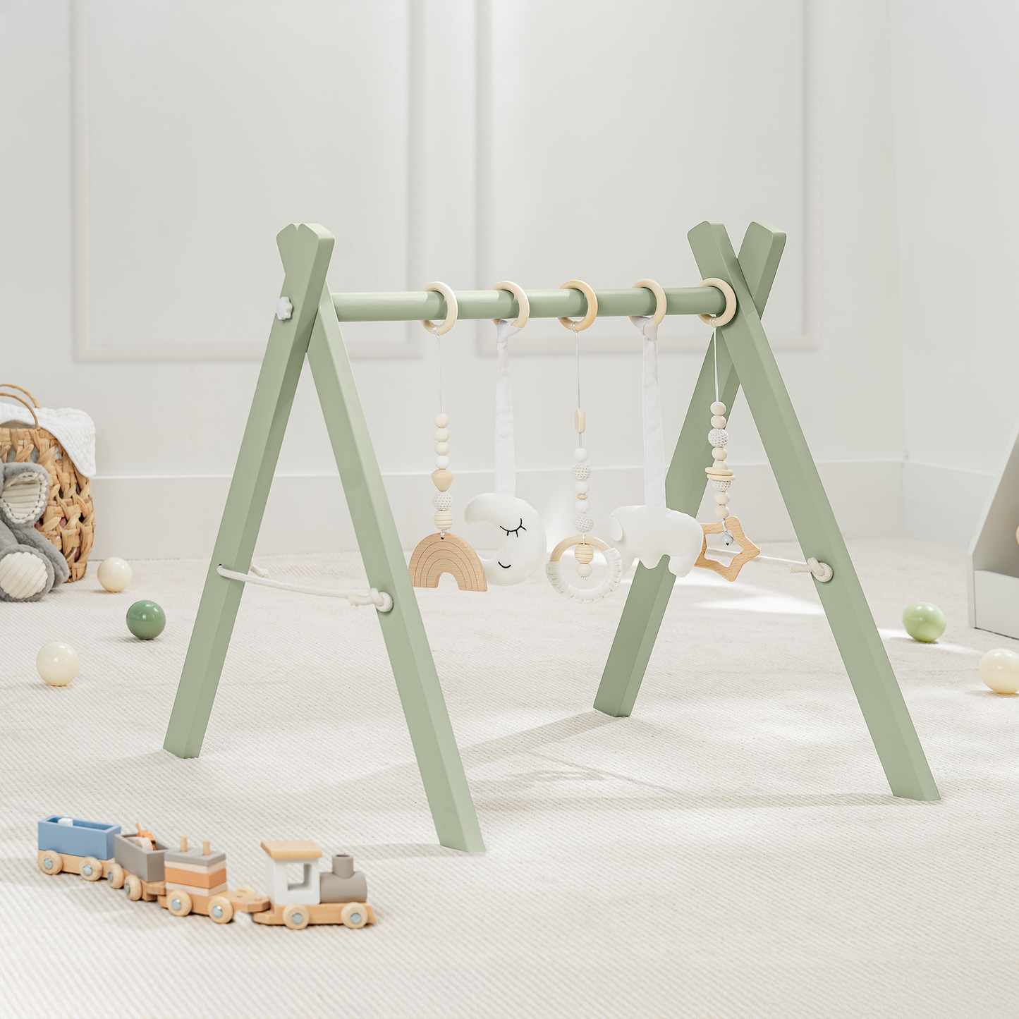Comfy Cubs - Wooden Baby Play Gym, Baby Activity Gym by Comfy Cubs