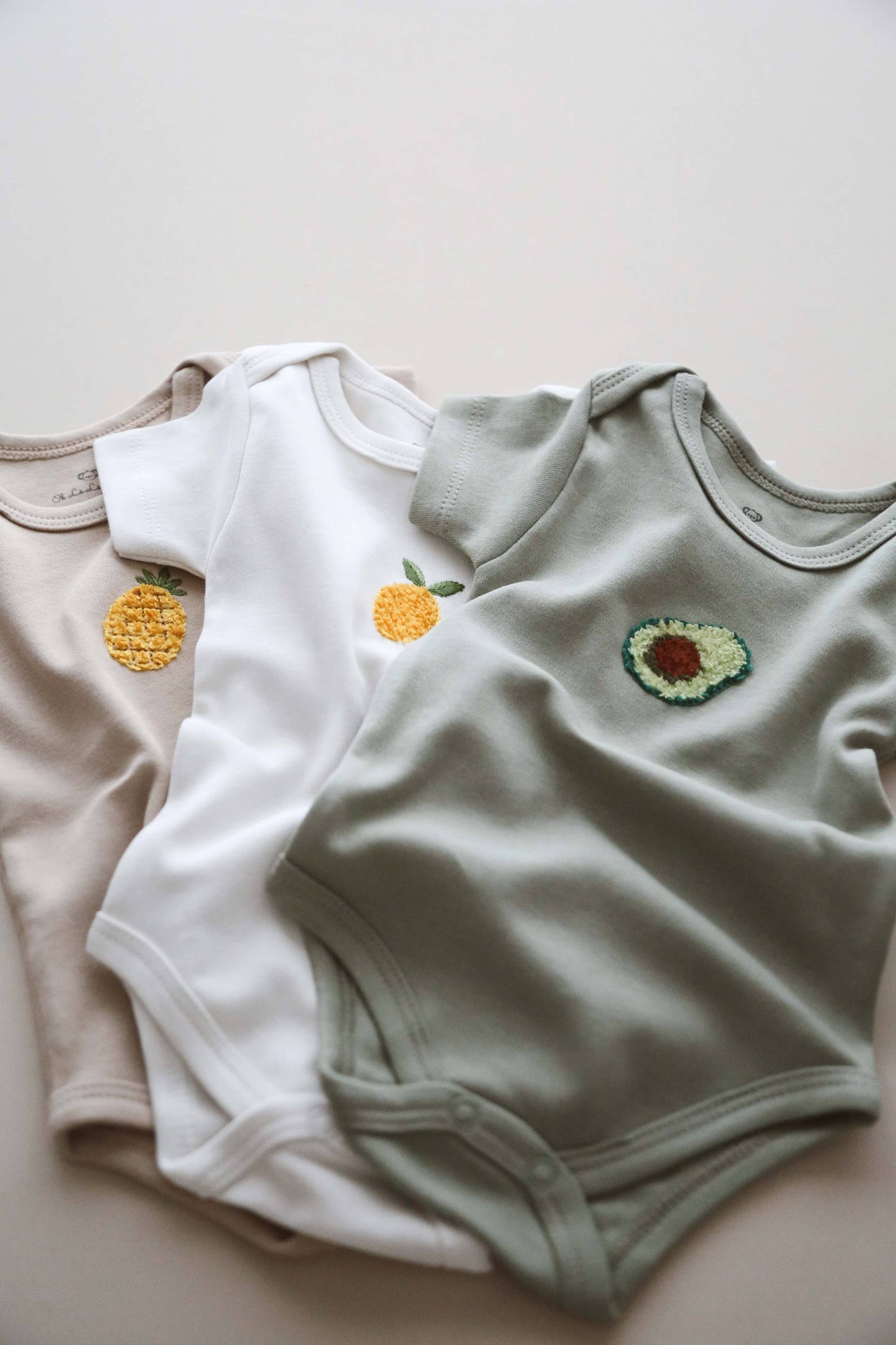 Honey and Hive - Fruit Set 3 Piece Short Sleeve Bodysuits