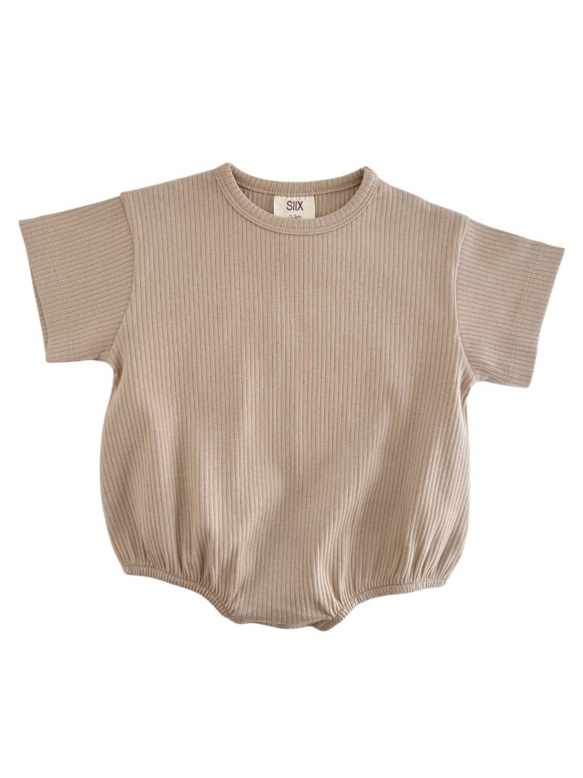 SIIX Collection - Desert Tan / Organic Ribbed T-Shirt Bubble
