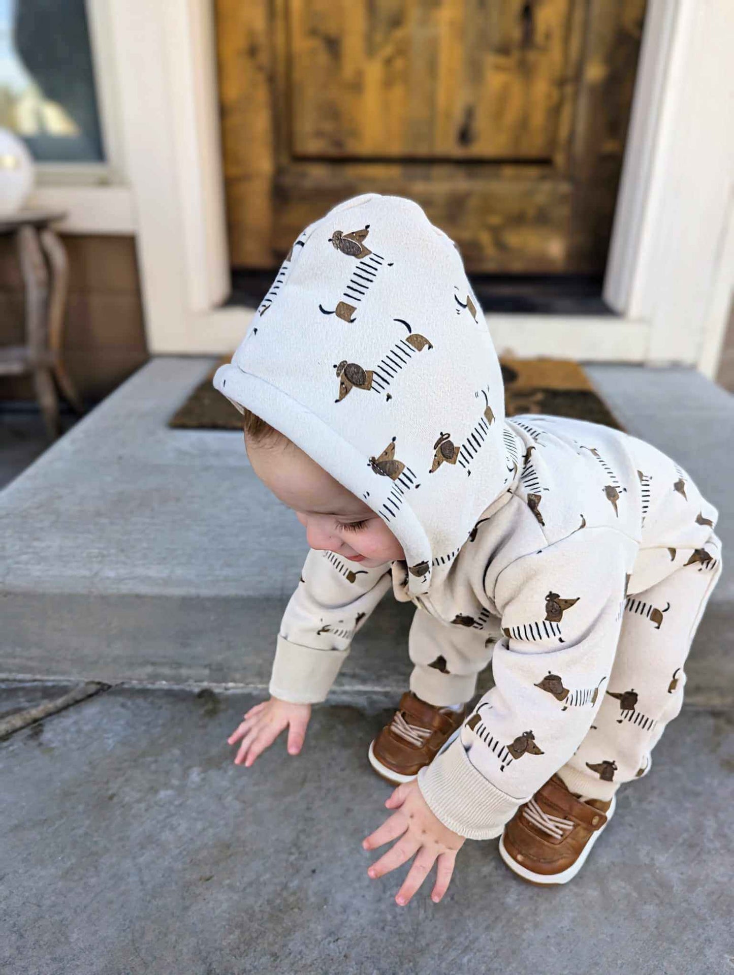 Evvie Bean's - French Puppy Playsuit
