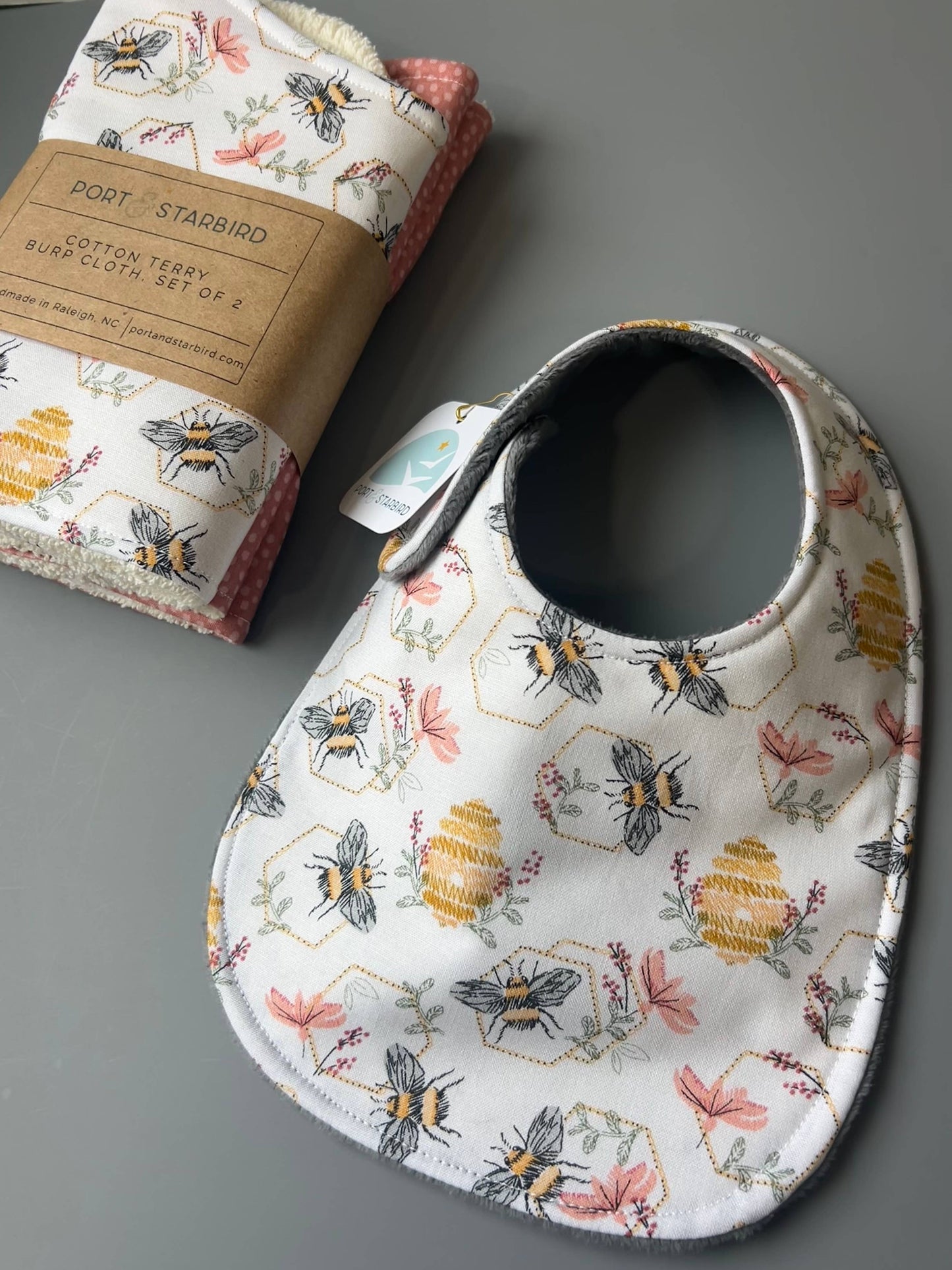 Port & Starbird - Busy Bees bib