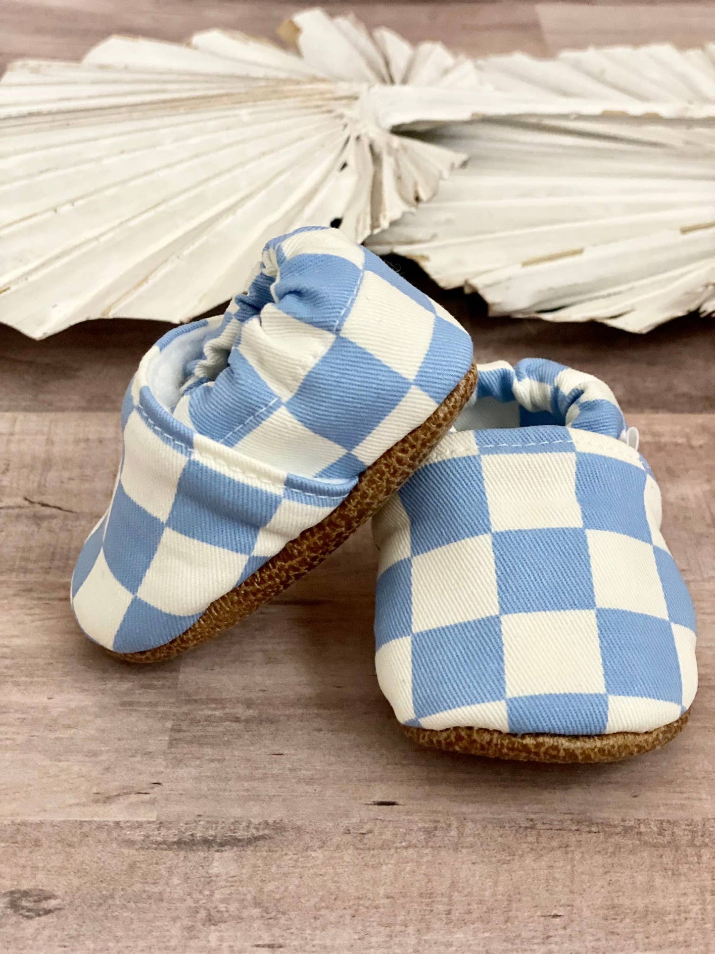 Trendy Baby Mocc Shop - Blue and White Checkered