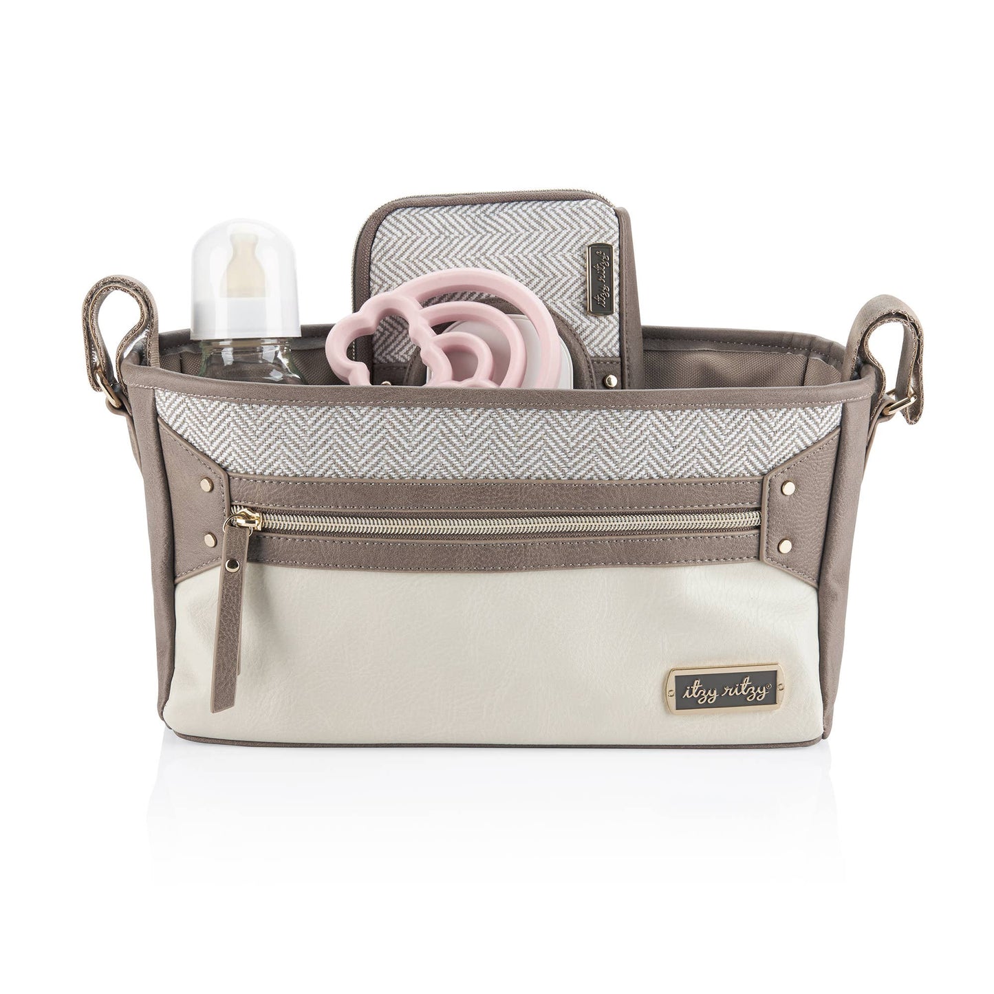 Itzy Ritzy - Vanilla Latte Travel Stroller + Wagon Caddy