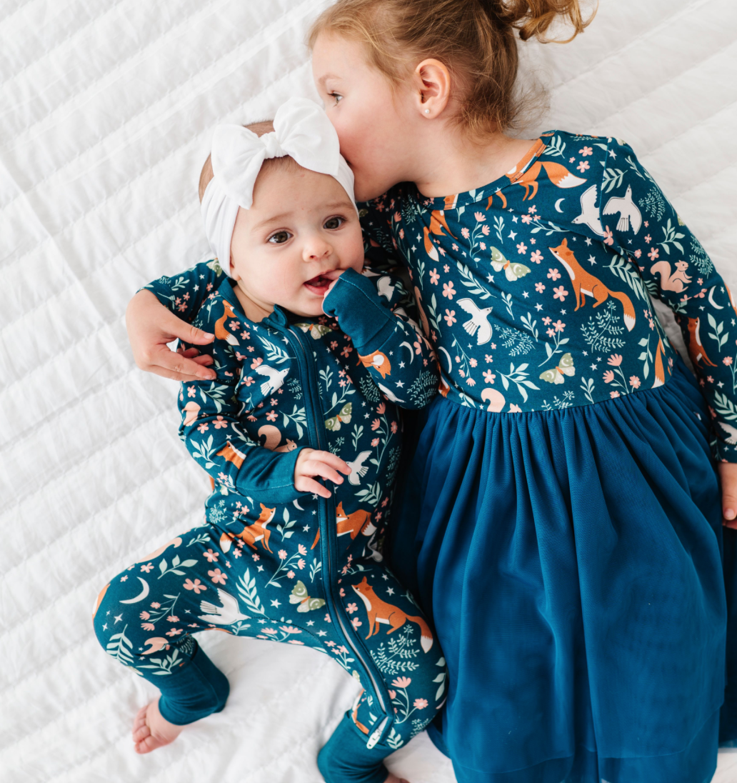 Bird & Bean® - Baby Bamboo Pajamas - Bamboo Sleeper - Woodland - ALICE