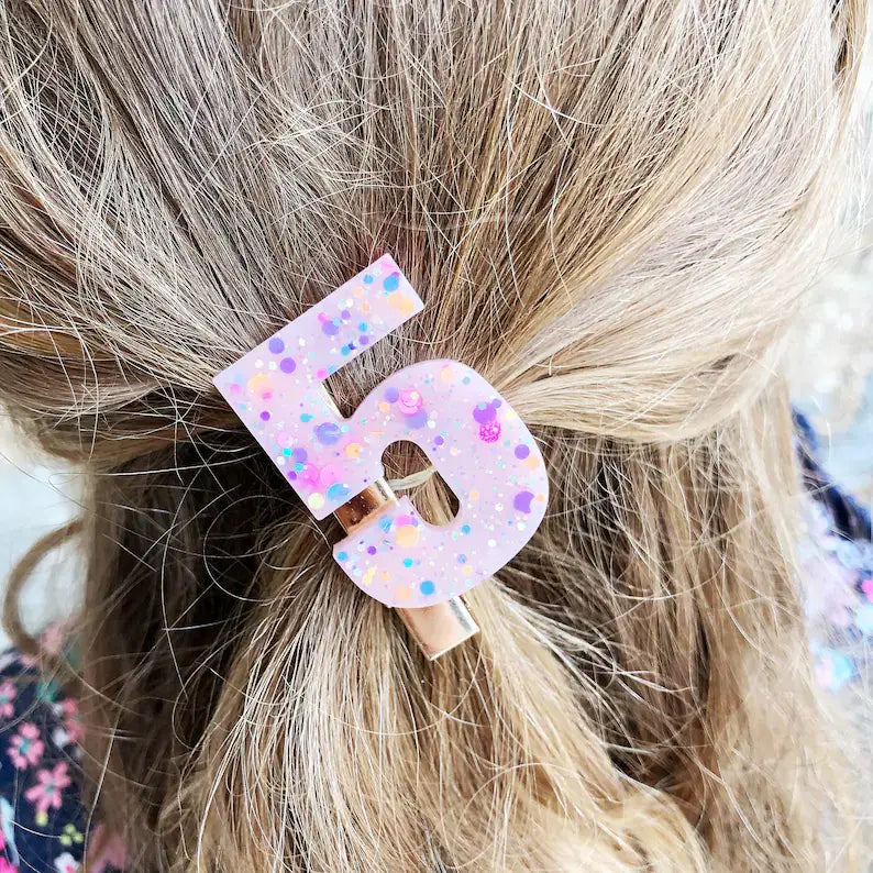 Shared Joy Bows - Birthday Number Hair Clips