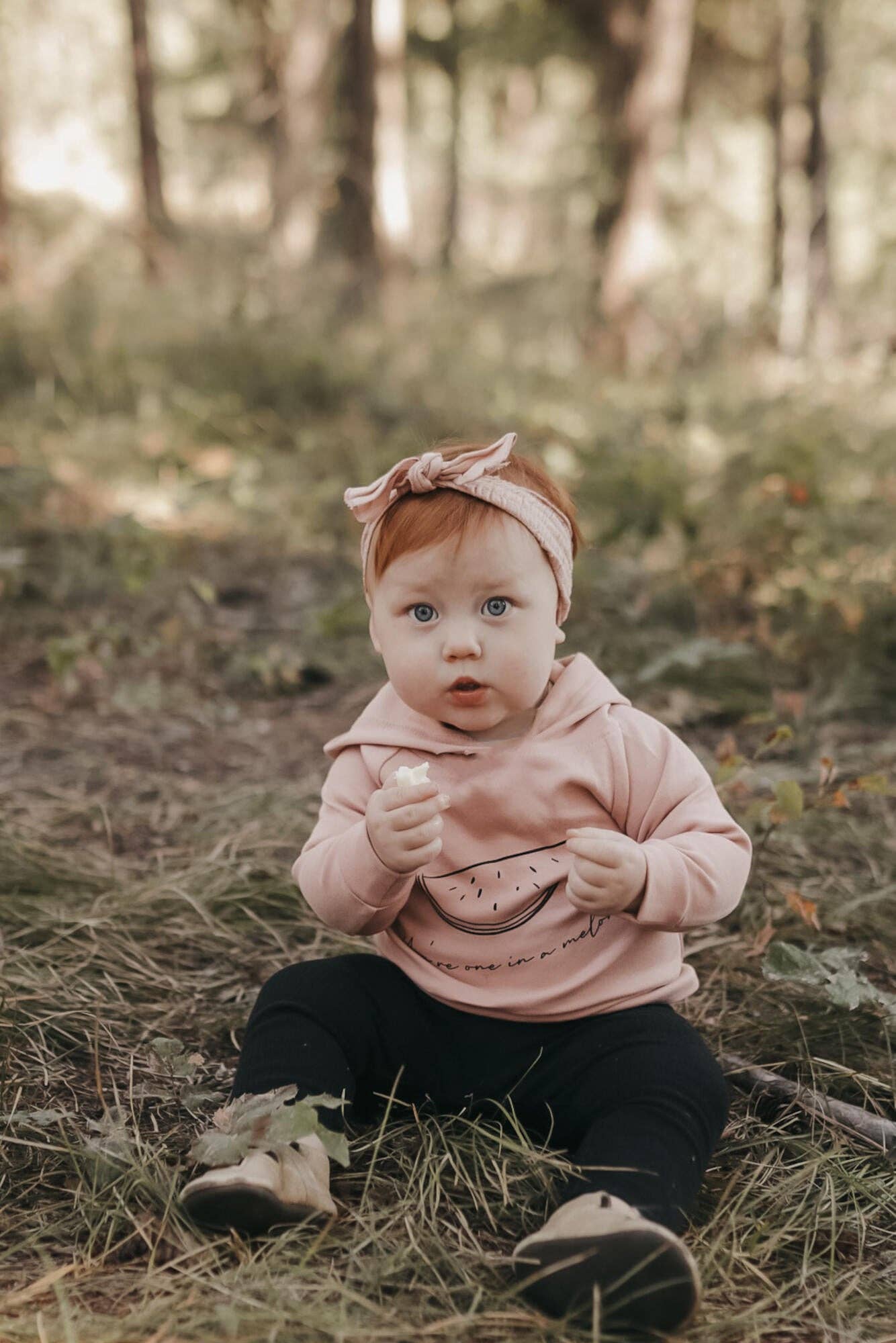 L'ovedbaby - Mauve Watermelon | Kids' Organic Raglan Hoodie