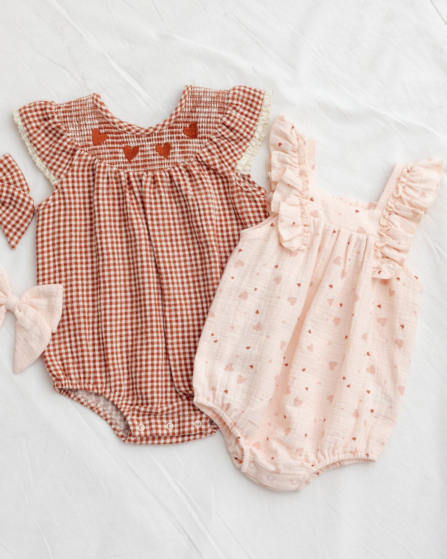 Quincy Mae - Lenore Romper || Red Gingham