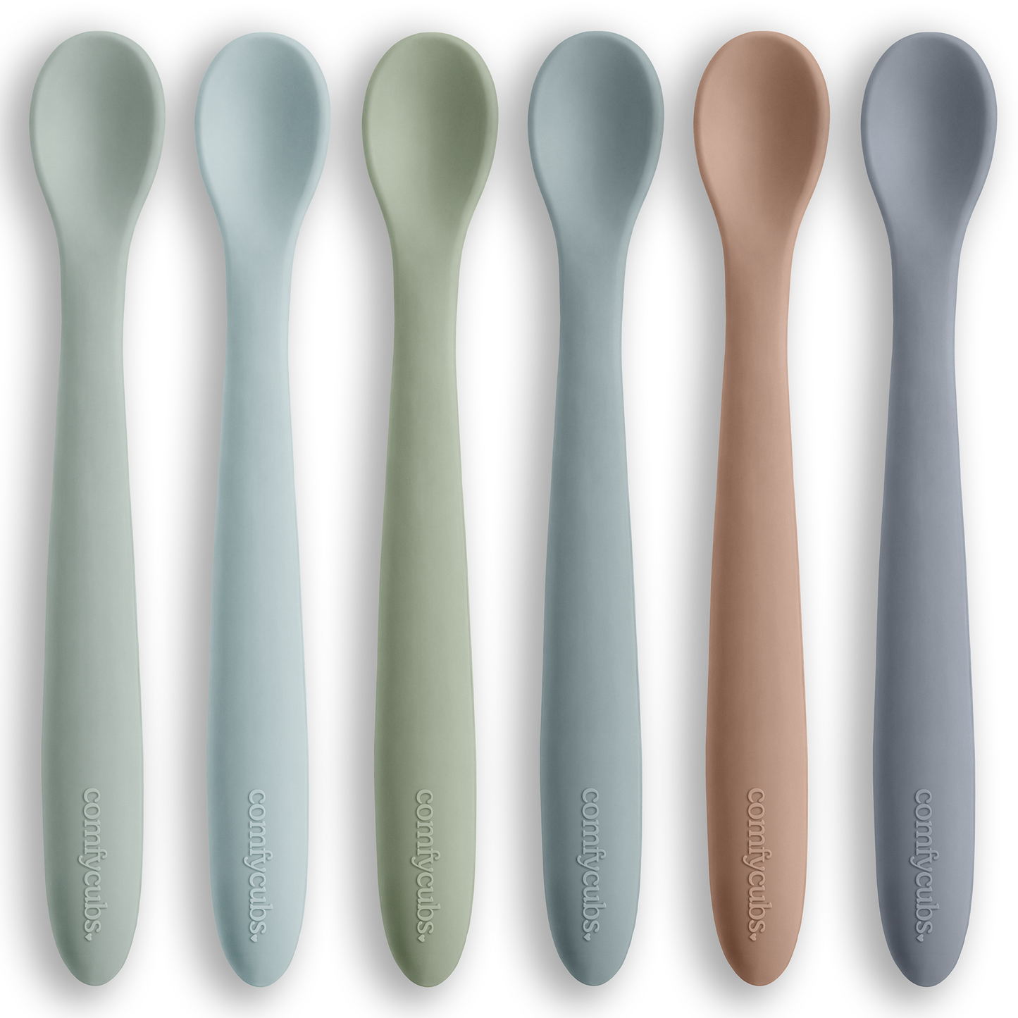 Comfy Cubs - Silicone Baby Spoons Set - BPA Free Utensils by Comfy Cubs