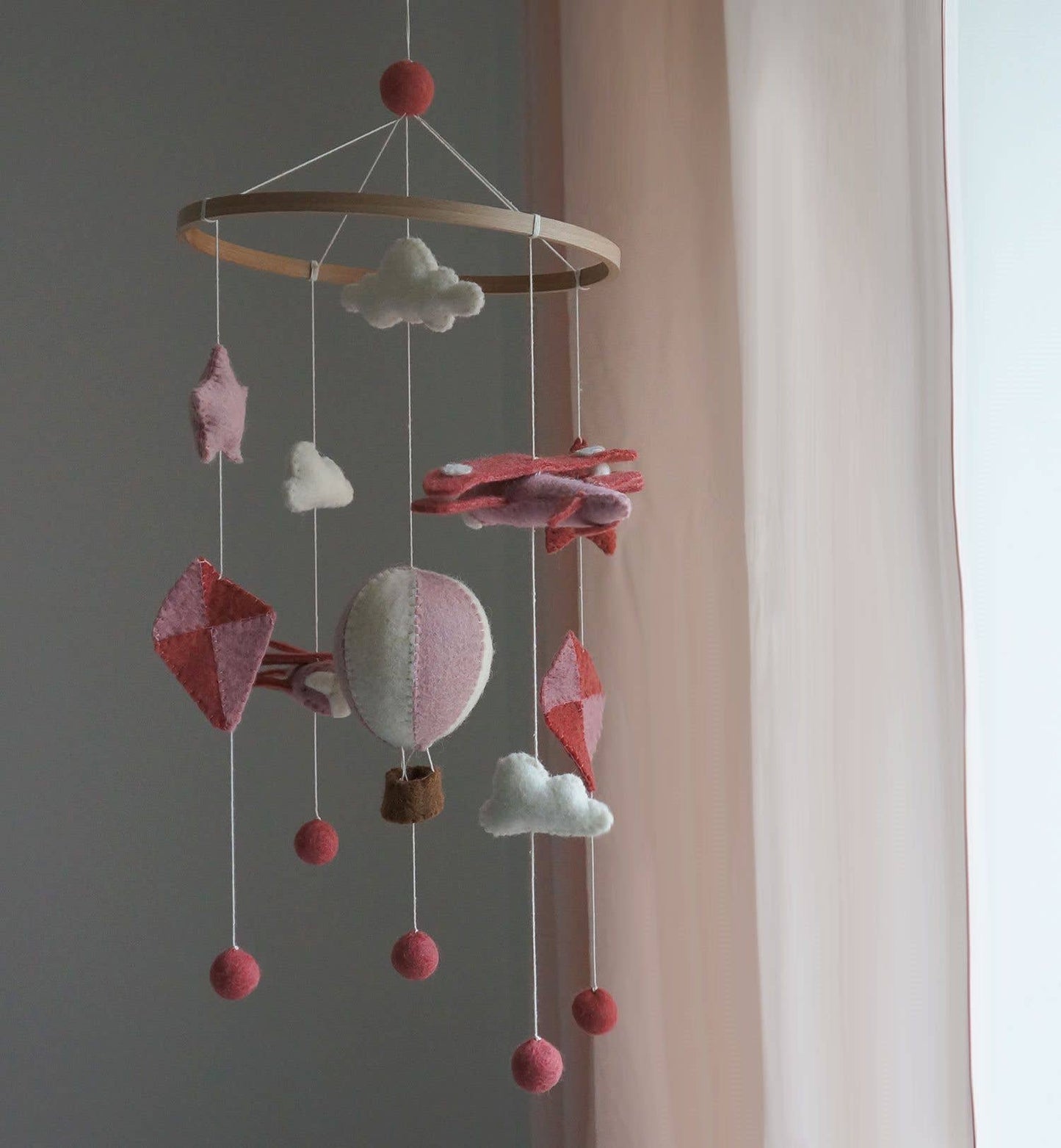 Gamcha - Mobile, Airballoon/Plane/Kite, Coral/Pink