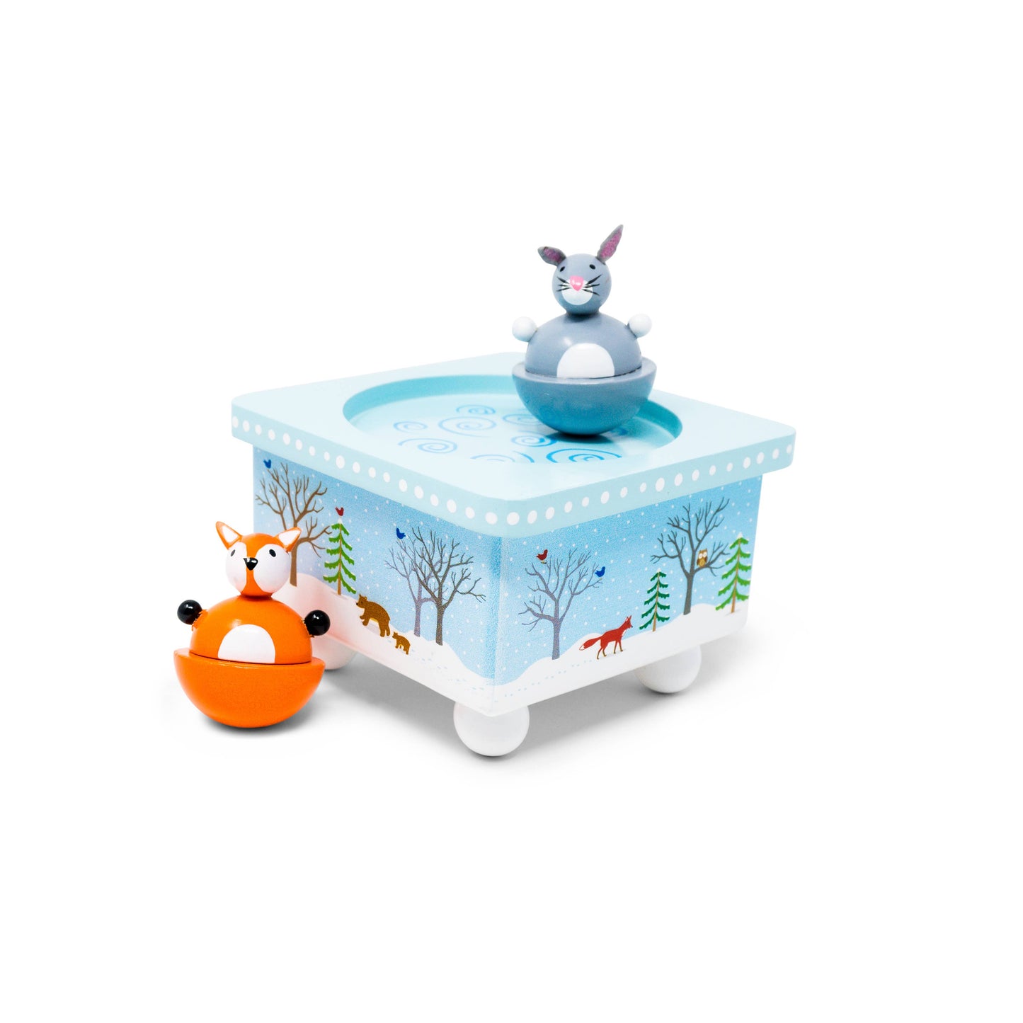 Jack Rabbit Creations - Dancing Fox & Bunny Music Box