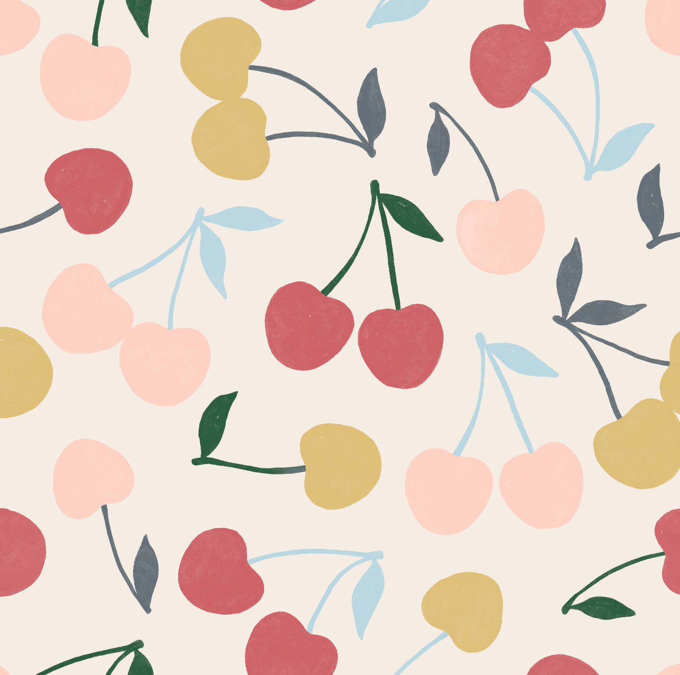 Honeycomb Goods - Sweet Cherries Two-Piece Pajamas