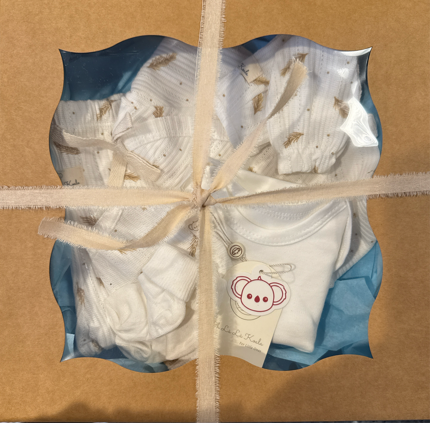 Honey and Hive - Ribbed Wheat Patterned 7 Piece Newborn Set