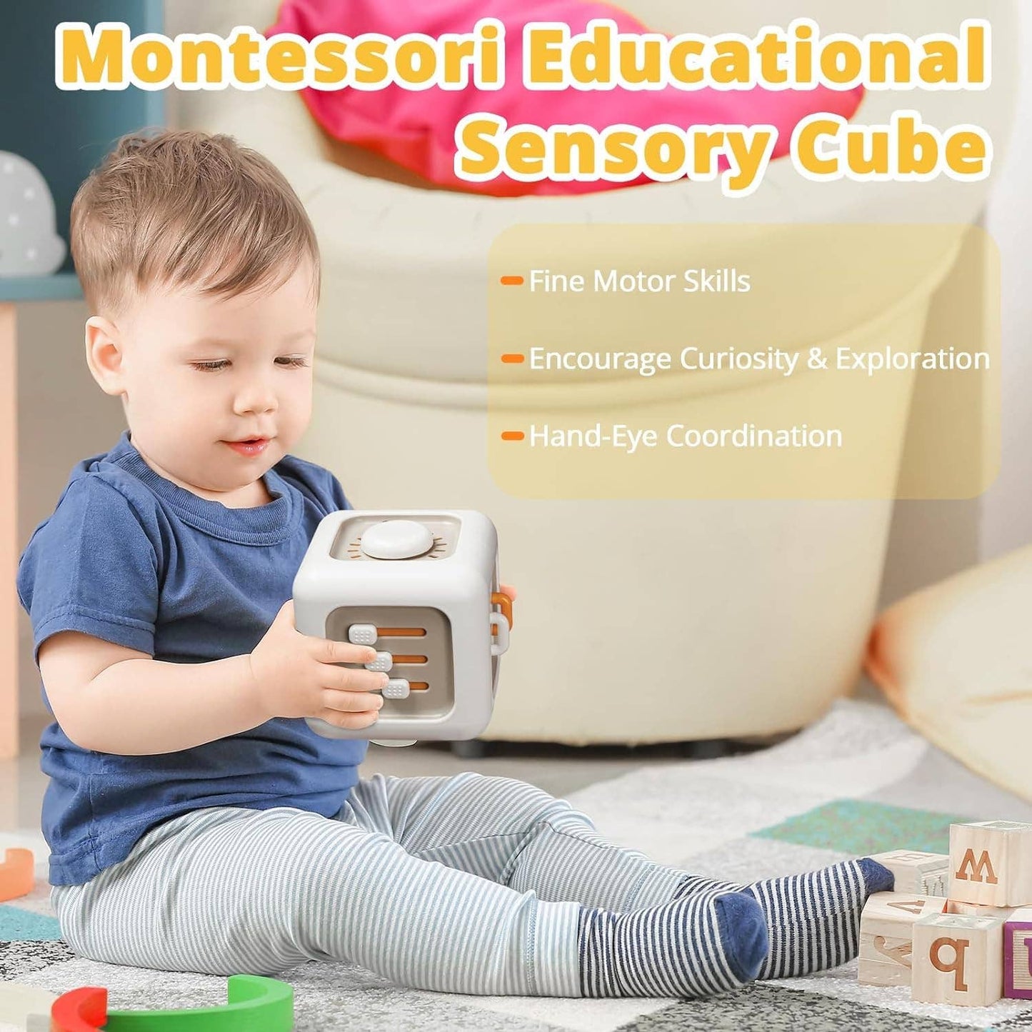 VIGOR - Busy Activity Cube for Fine Motor Skill Learning Montessori