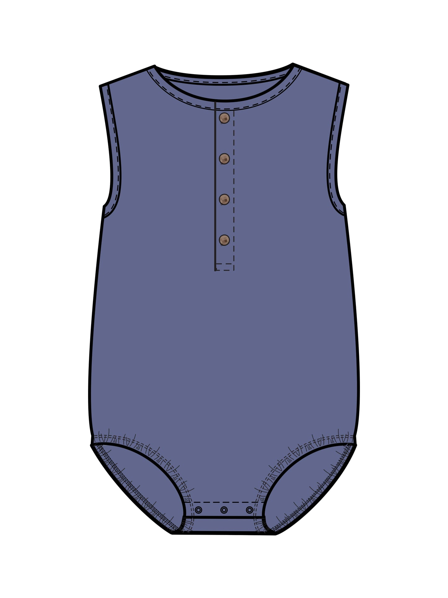 Colored Organics - Organic Baby Bowie Muslin Bubble Romper - Marino