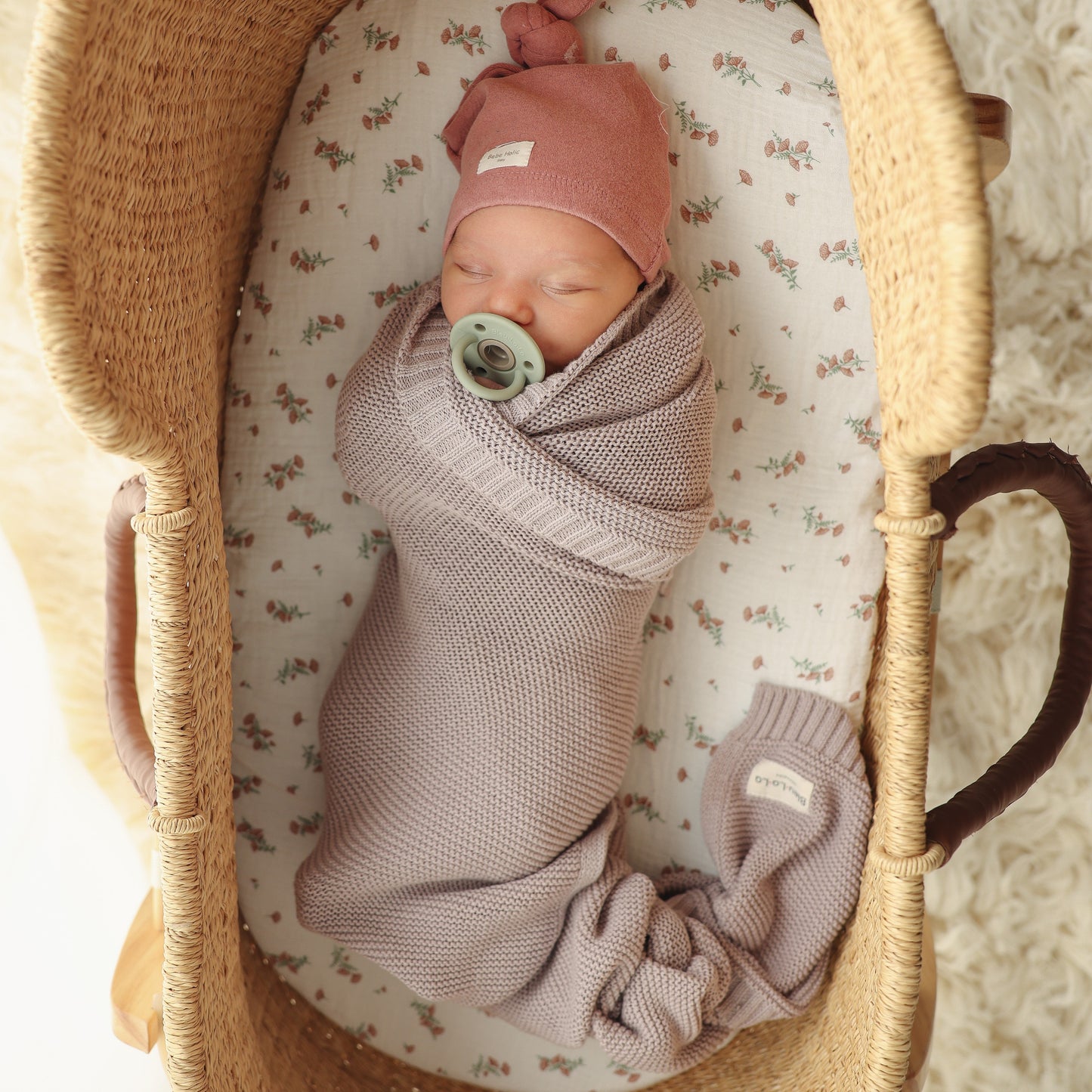 Heritage Knit - 100% Organic Cotton Luxury Knit Baby Swaddle Blanket - online purchase only