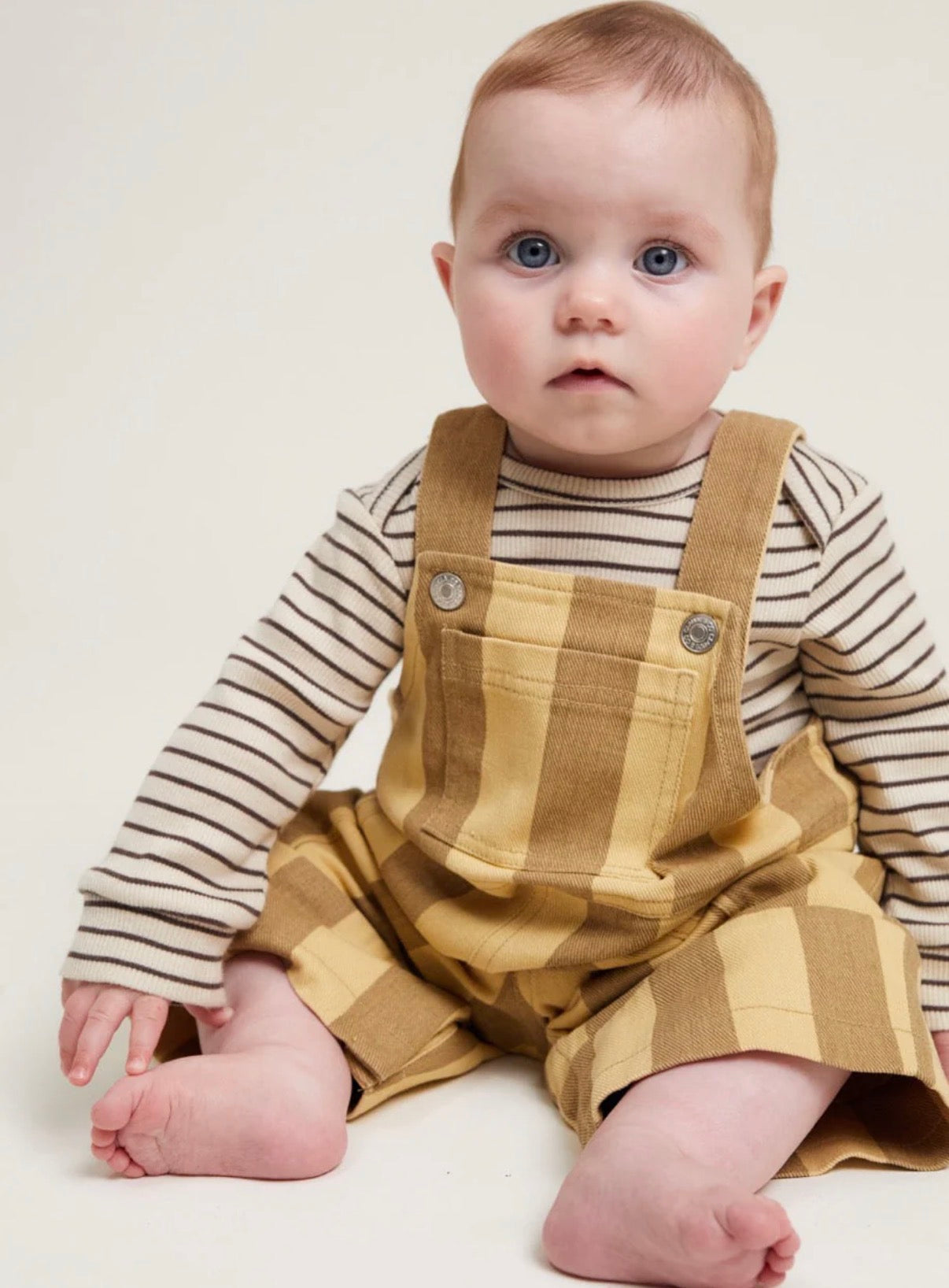 Claude & Co - Blythe Banoffee Stripe Dungaree
