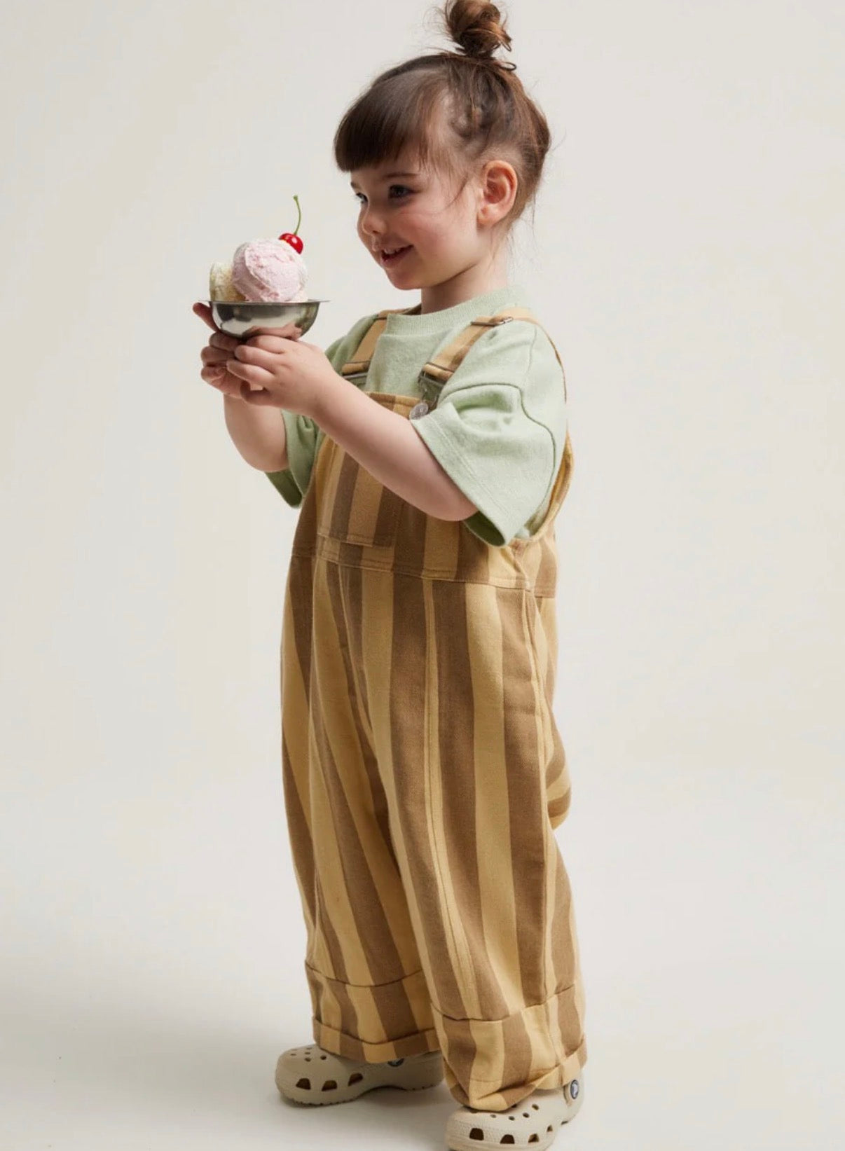 Claude & Co - Blythe Banoffee Stripe Dungaree