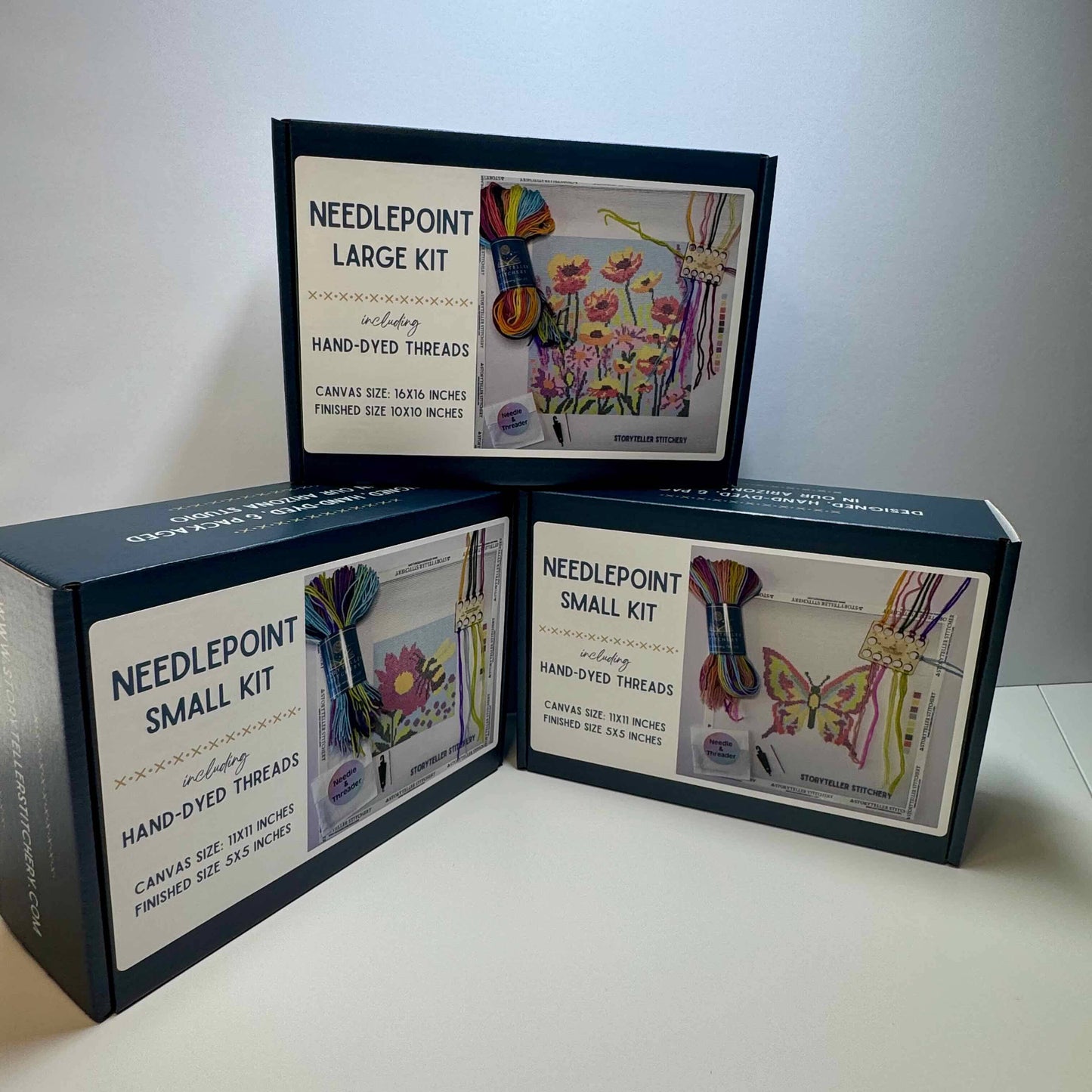 Storyteller Stitchery - Bee & Bloom — Modern Needlepoint Kit (Small Design)