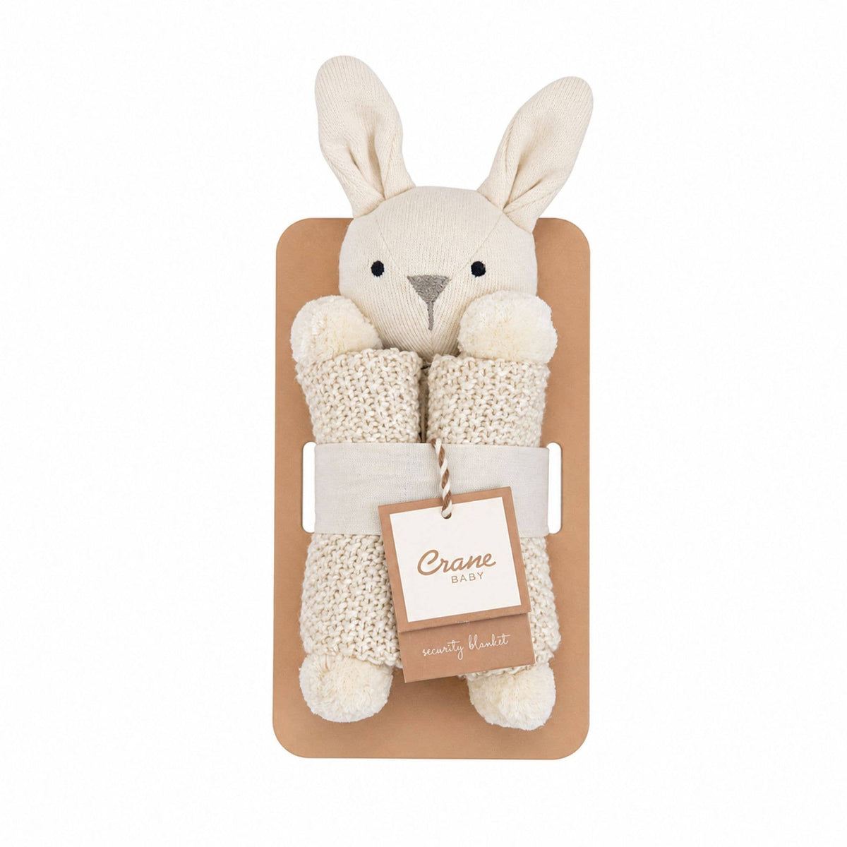 Crane Baby - Avery Organic Baby Lovey Blanket (Ollie The Bunny)