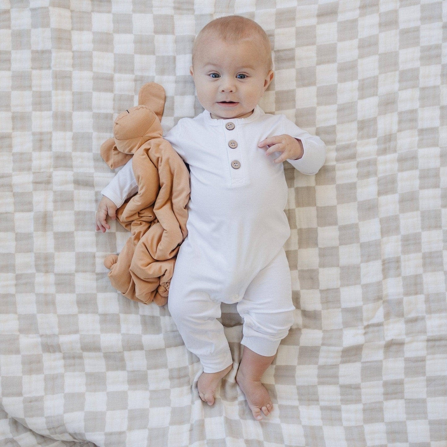 Little Joy Co. - Cozy Bamboo Puppy Lovey Blanket - Baby Security Blanket Dog