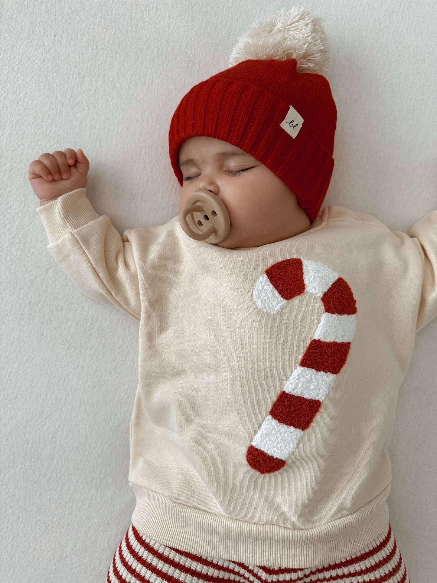 Luna + Luca - Candy Cane Chenille Pullover