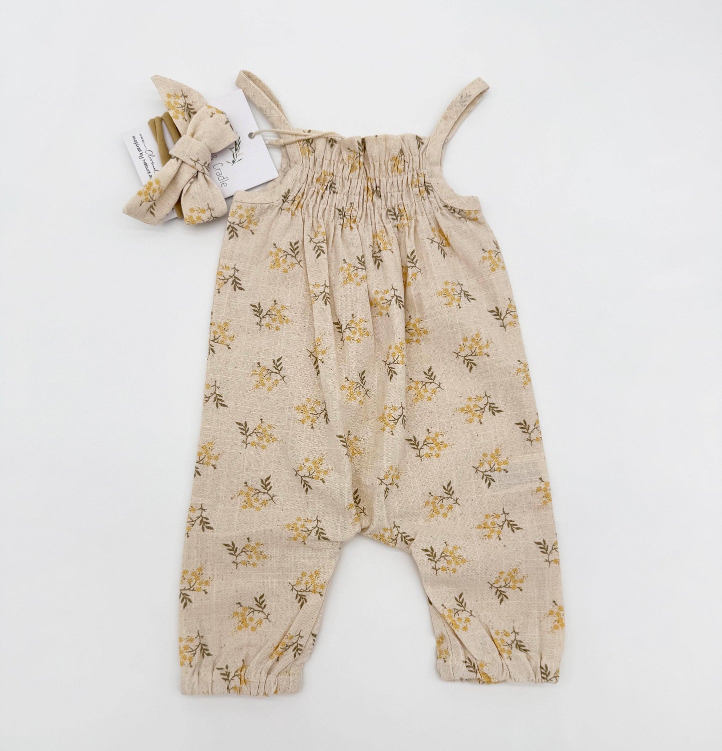 OLIVE & CRADLE - Elsie Mustard Bloom Jumper
