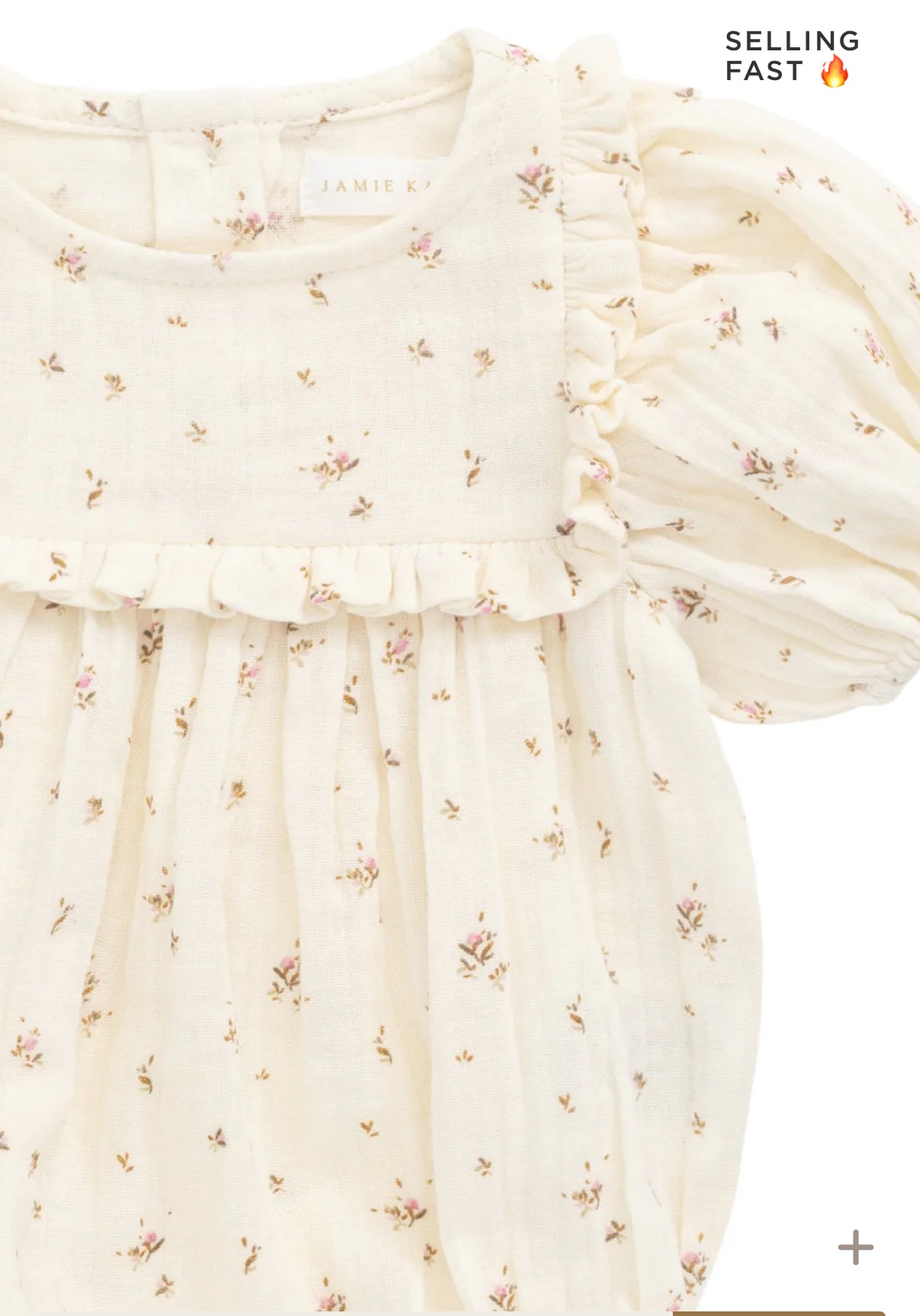 Jamie Kay - Organic Cotton Muslin Odette Playsuit - Dina Antique