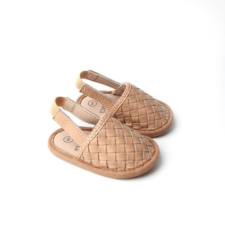 Babe Basics - Woven Leather Baby Sandals