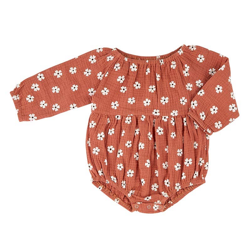 Stephan Baby by Creative Brands - Long Sleeve Romper - Floral
