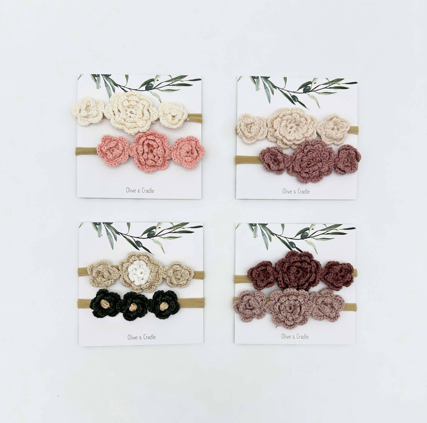 OLIVE & CRADLE - Crochet Flower Headband