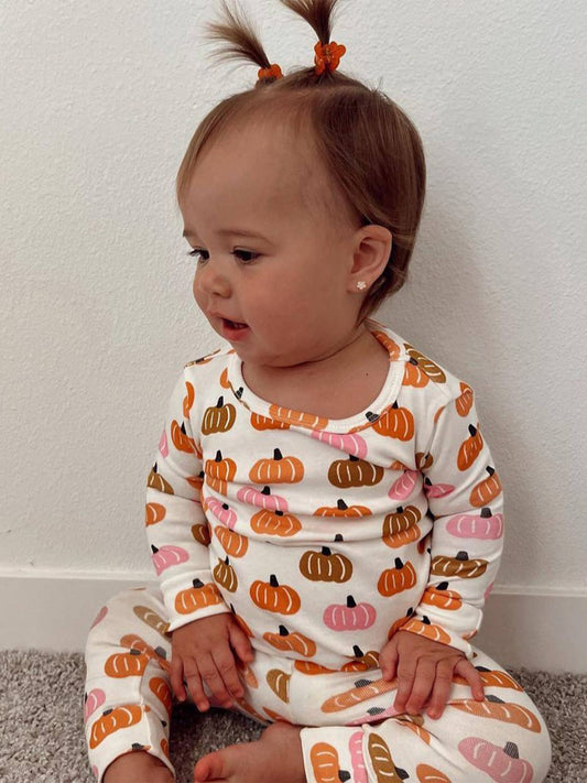 SIIX Collection - Pink Pumpkin Patch / Organic 2-Piece Set (Baby - Kids)
