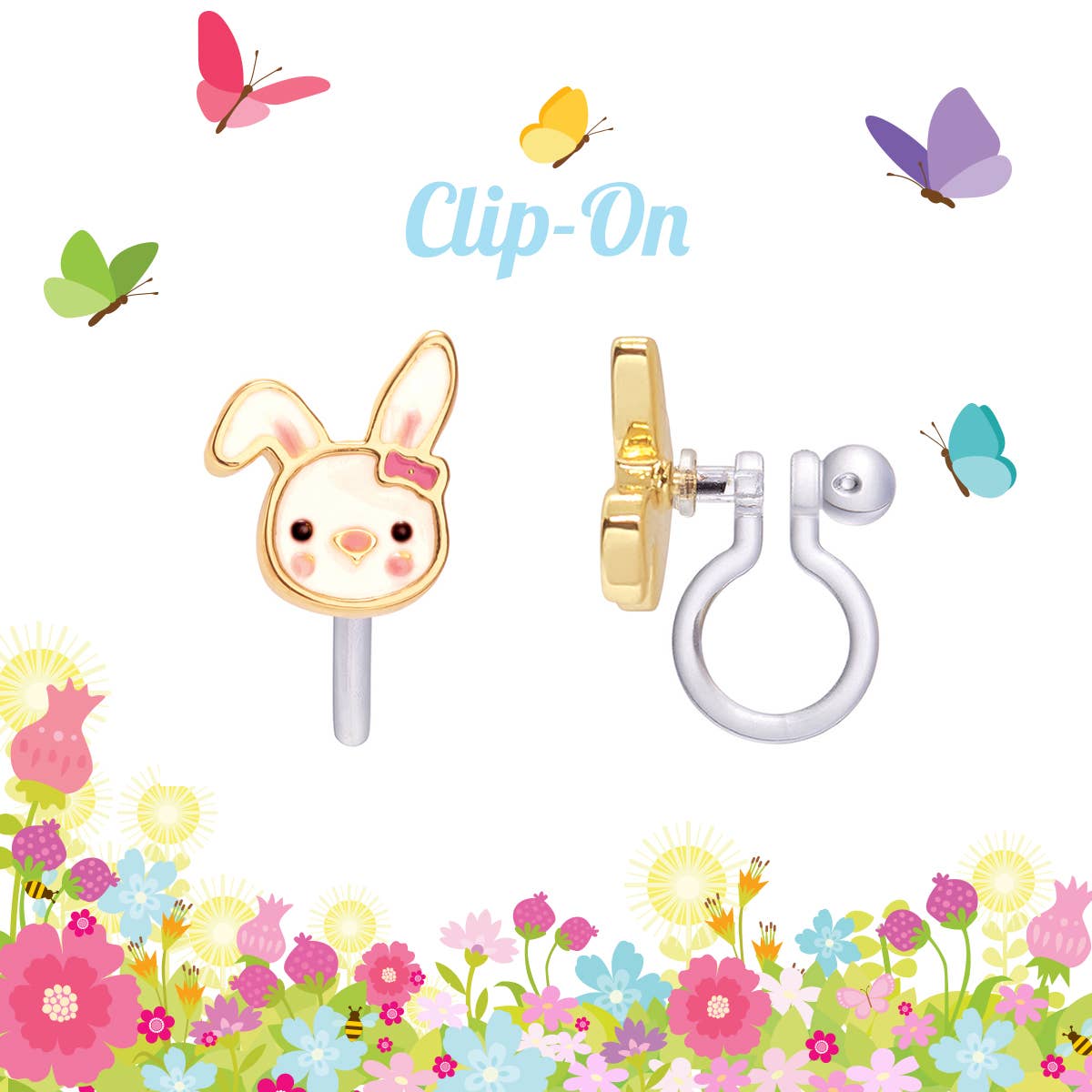 Girl Nation - CLIP ON Cutie Earrings | Bouncy Bunny