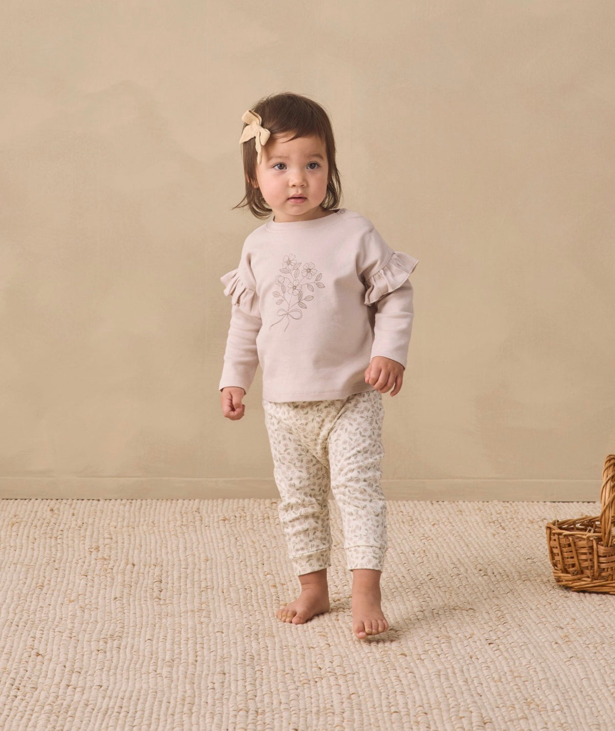 Quincy Mae - Ruffle Long Sleeve Tee