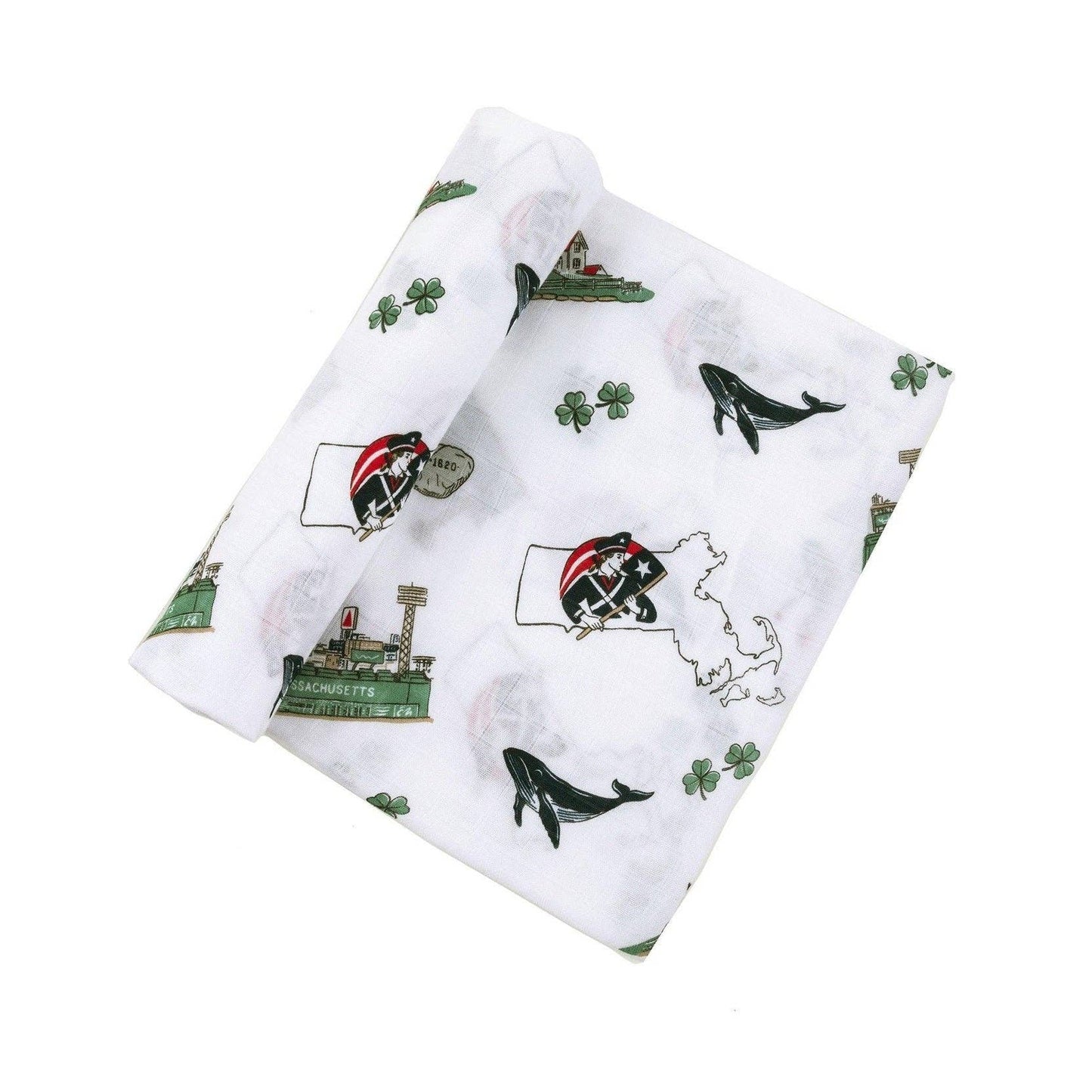 Little Hometown - Massachusetts Baby Muslin Swaddle Receiving Blanket