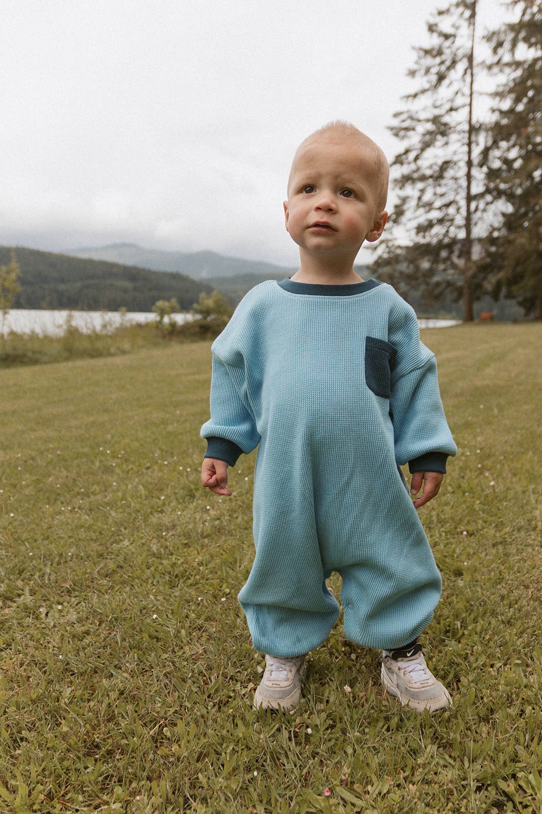 Winnie + Crew - Sammy Romper in Dusk Blue
