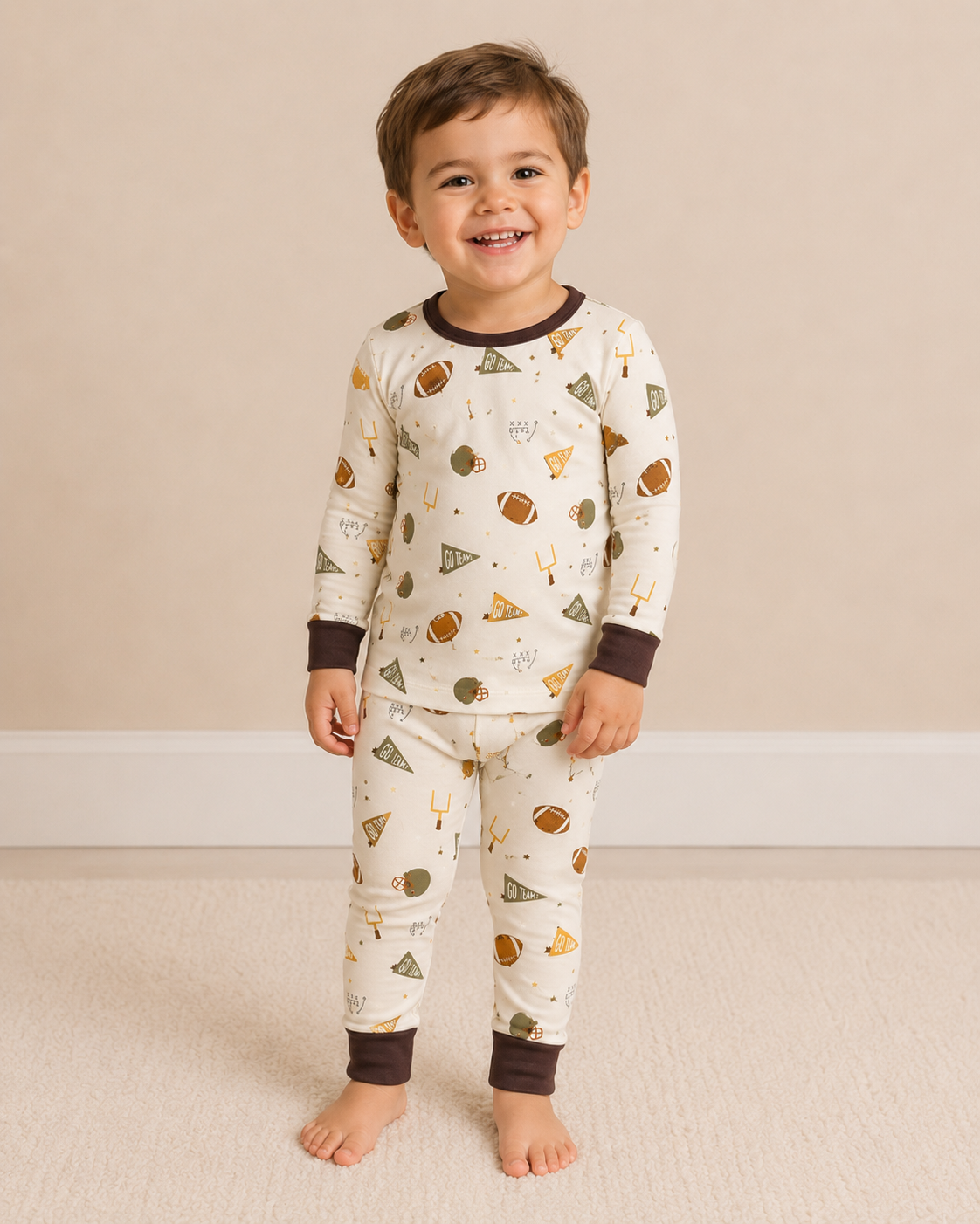 The Honey and Bro Co. - Vintage Football Zinza™ Two-Piece Pajama Set