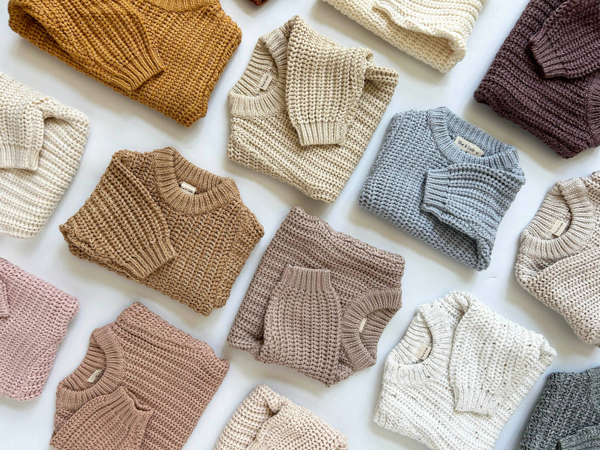 OLIVE & CRADLE - Chunky Knit Sweater Pastels