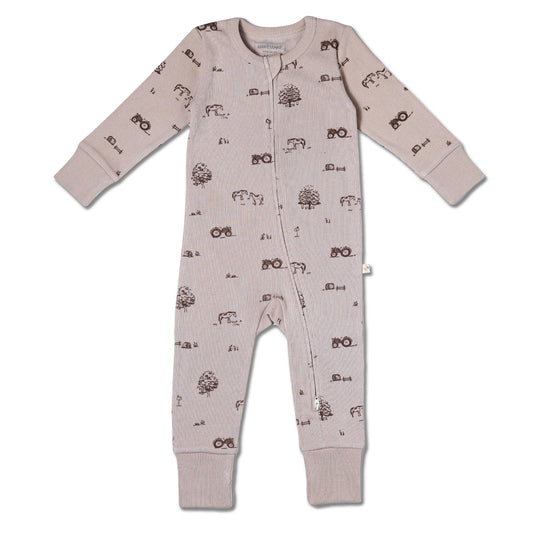 Makemake Organics - Organic 2-Way Zip Romper - Farm