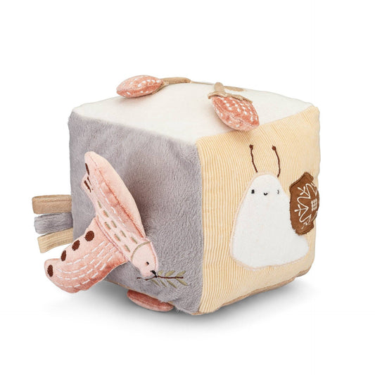 Crane Baby - Violet Soft Activity Cube Toy