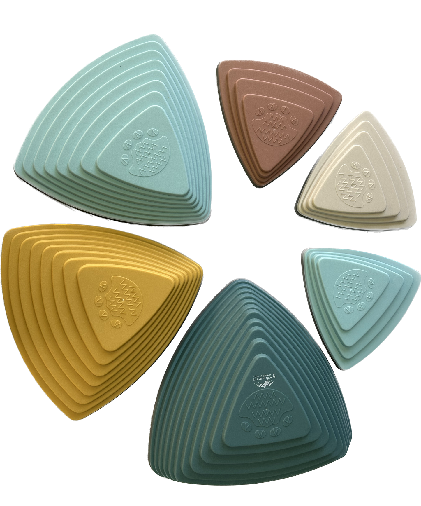 Everett & Avery Co. - Everett & Avery Co. Sensory Stepping Stones for Kids (Set of 6 Premium Balance Stones for Obstacle Courses)
