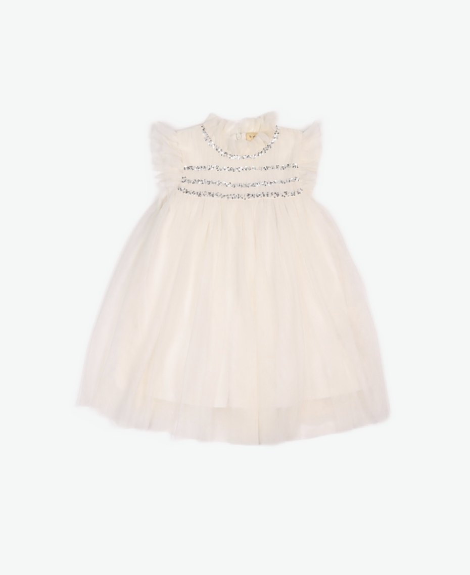 Le Petit Lapin - Scarlett | Cotton Tulle Dress | Ivory